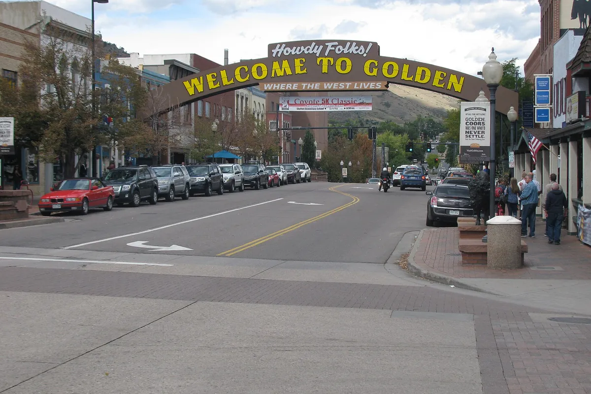A view of Washington Street, Golden, Colorado