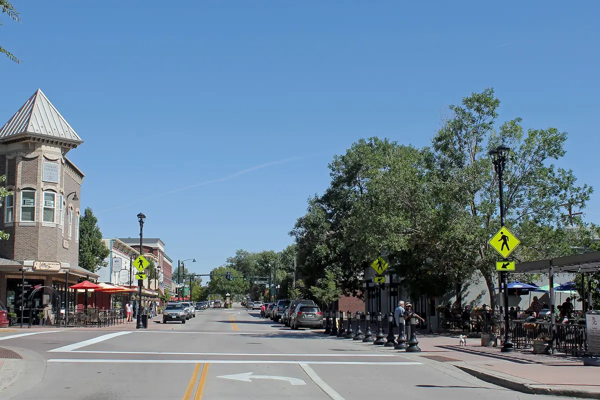 A view of Mainstreet in Parker, Colorado